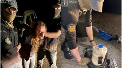 Затримана терористка та саморобний вибуховий пристрій