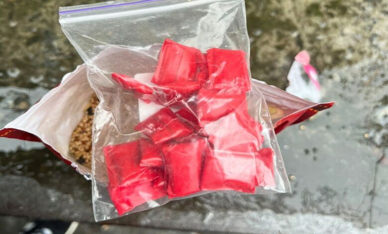 Пакет зі згортками психотропів