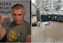 Олександр Сєнкевич та засмічений сміттєвий майданчик