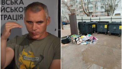 Олександр Сєнкевич та засмічений сміттєвий майданчик