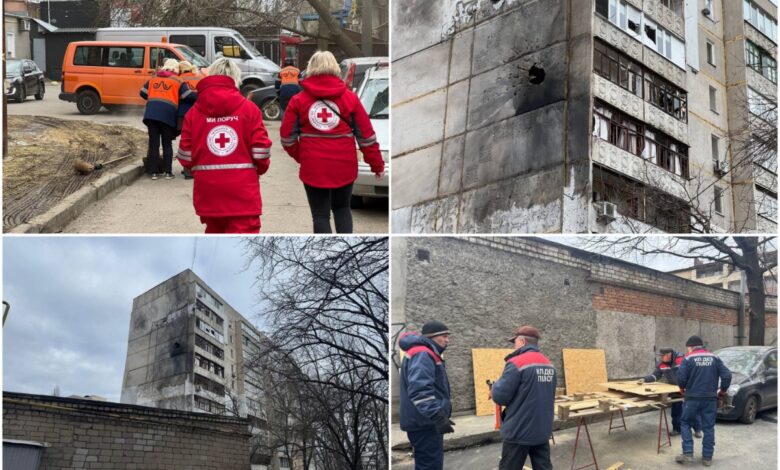 Наслідки ворожої атаки в Інгульському районі