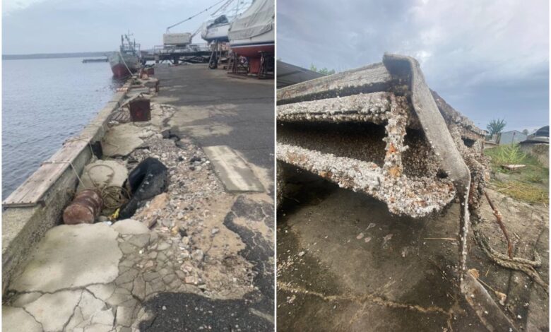 Стан пірсу та прилеглої території в яхт-клубі "Океан" (Корабельний район)