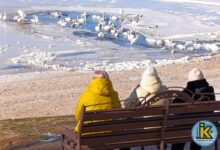 Лютий в Корабельному районі (пляж "Чайка")