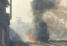 Пошкоджений тепловоз