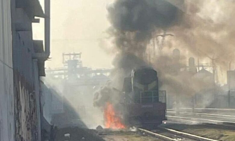 Пошкоджений тепловоз