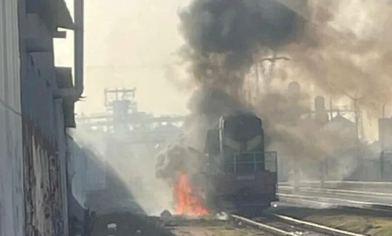 Пошкоджений тепловоз