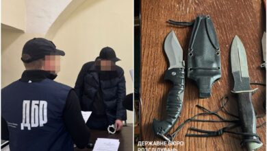 Затримання підозрюваного та його "арсенал"