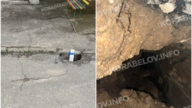 провалля асфальту біля будинку