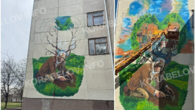 Вадим Сердцев: мурал на стіні ліцею №40