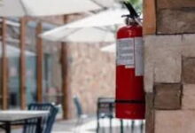 Вогнгасник у кафе