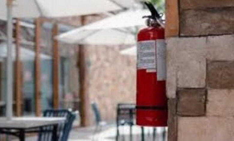 Вогнгасник у кафе