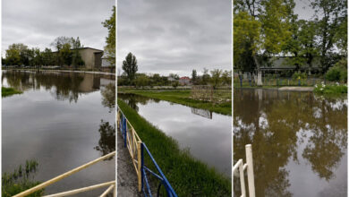 Скріншоти з відео затопленого стадіону