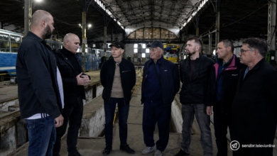 Олександр Сєнкевич та працівники "Миколаївелектротранс" перед від'їздом до Швеції