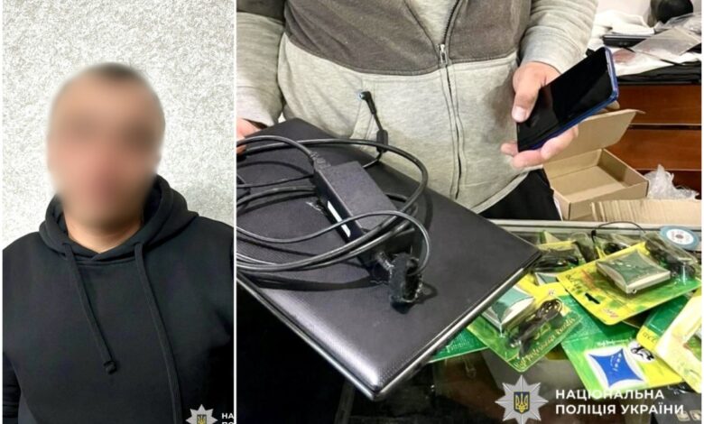 Затриманий крадій та його здобич