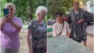 Пенсіонерки на вулиці Новобудівній