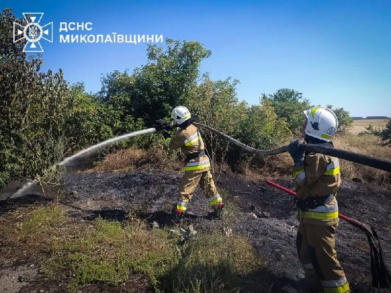 Пожежа на території Миколаївщини