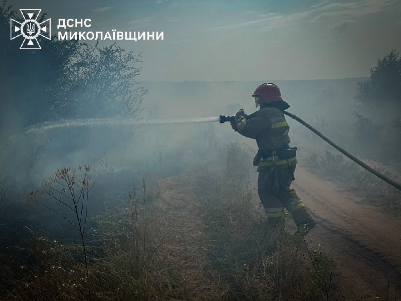 Пожежі, зареєстровані на Миколаївщині 20 липня та в ніч проти 21 липня