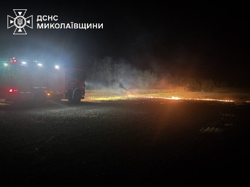 Пожежі, зареєстровані на Миколаївщині 20 липня та в ніч проти 21 липня