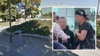 Місце жорстокого побиття на острові Слодова. Праворуч — ініціатори атаки (фото Radio Wrocław )