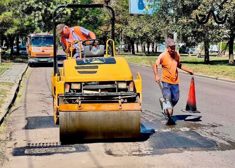 Відремонтована ділянка дороги на вулиці Пограничній у Миколаєві