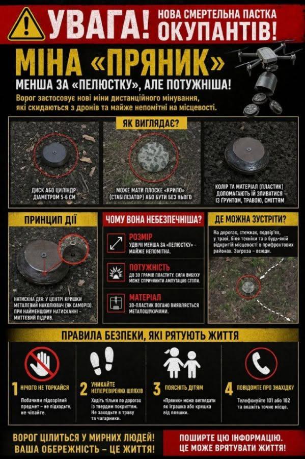 Russian mines "Pryanik" or "Plyushka"