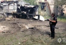 наслідки ворожого обстрілу в Очакові