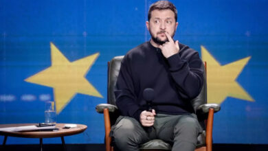 Володимир Зеленський на прессконференції. Фото: LIGA.net