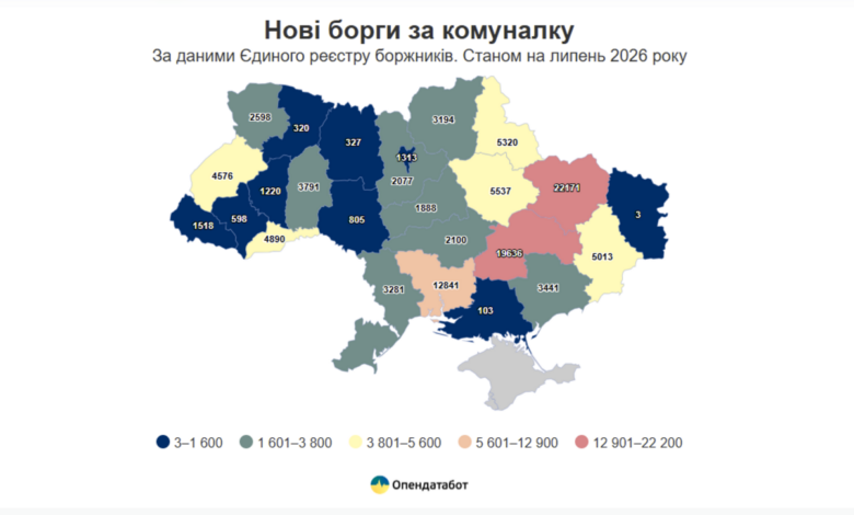 Миколаївщина - на третьому місці за новими боргами за комуналку
