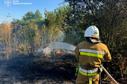 Рятувальники ліквідують пожежі на відкритих територіях Миколаївщини