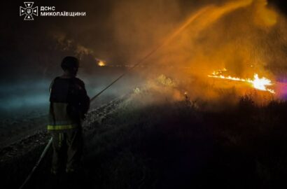 Рятувальники ліквідовують пожежі на Миколаївщині після атак і займань сухостою