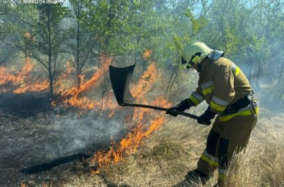 Пожежі на Миколаївщині після бойових дій та займань сухої трави
