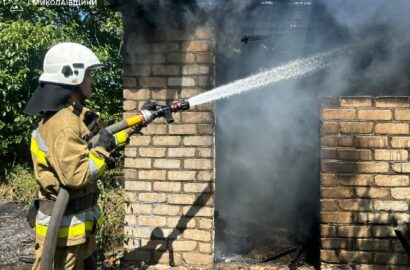 Пожежі на Миколаївщині після бойових дій та займань сухої трави