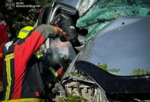 Наслідки ДТП за участю Renault Symbol на автодорозі поблизу Володимирівки