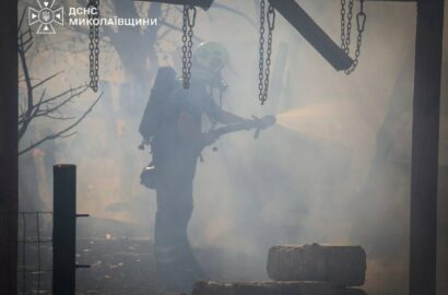 Наслідки пожежі в мікрорайоні Ракетне урочище в Миколаєві