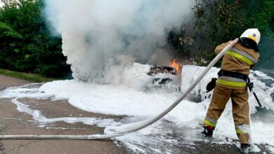 Ліквідація пожежі легкового автомобіля на Миколаївщині