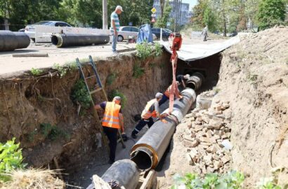 Заміна магістрального теплопроводу в мікрорайоні Намив у Миколаєві
