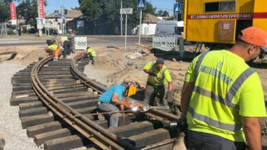 Трамвайна колія та рейки у Миколаєві