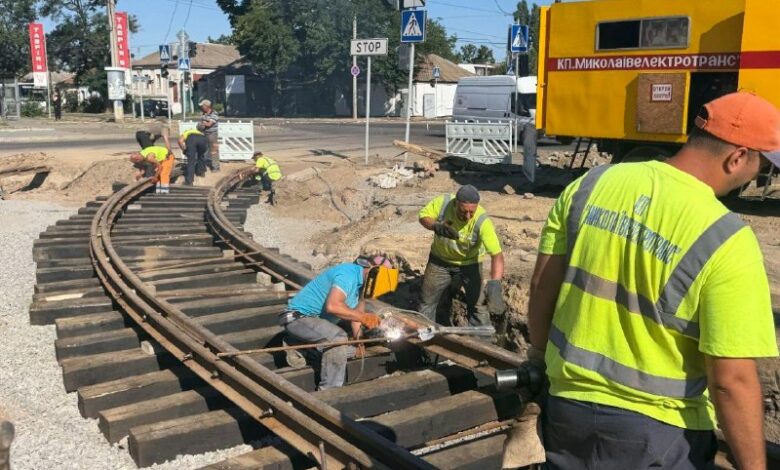 Трамвайна колія та рейки у Миколаєві