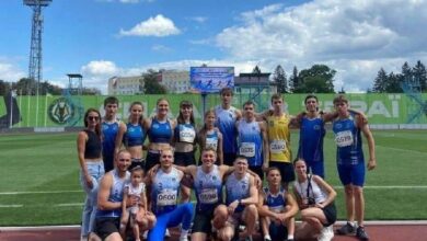 Миколаївські легкоатлети під час участі у всеукраїнських змаганнях