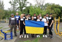 Учасники забігу «Шаную Воїнів, біжу за Героїв України» у Миколаєві