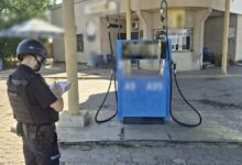 Наслідки удару безпілотника по автозаправній станції у Миколаївському районі