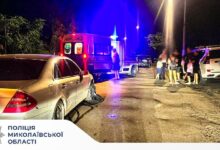 Наслідки потрійної ДТП за участю Toyota, Mercedes-Benz і BMW у Вознесенську