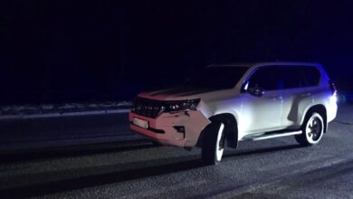 Фото з місця ДТП за участі Toyota Land Cruiser Prado та пішохода у Миколаєві