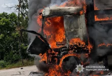 Наслідки атаки ударних безпілотників типу «Shahed» на фермерське господарство у Баштанському районі Миколаївської області