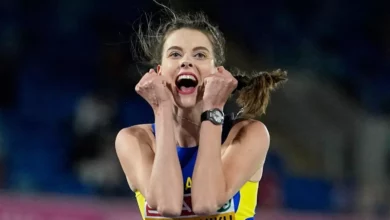 Ярослава Магучіх на чемпіонаті Європи зі стрибків у висоту
