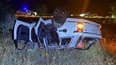 Перекинутий позашляховик Land Rover Range Rover після смертельної ДТП поблизу Коблевого