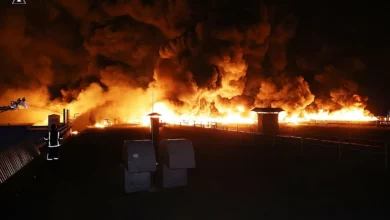 Пожежа на складі Sandora під Миколаєвом після атаки дрона Shahed