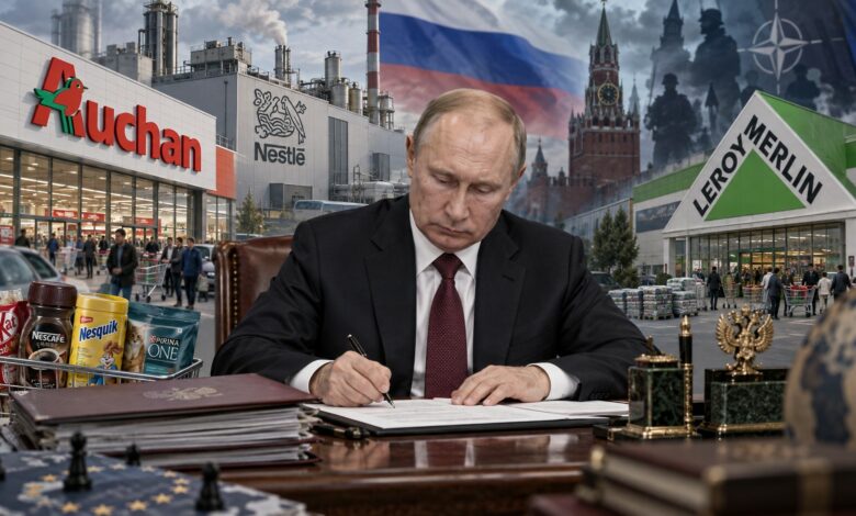 На тлі нового санкційного пакета США: Путін "націоналізував" Auchan, Nestlé та Leroy Merlin у Росії