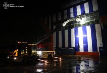 Ілюстративне зображення наслідків атаки безпілотниками на торговельний центр у Миколаєві