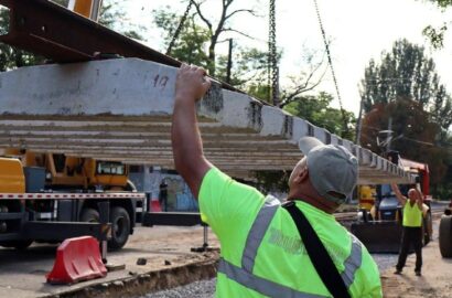 Ремонт трамвайної колії на 6-й Слобідській у Миколаєві